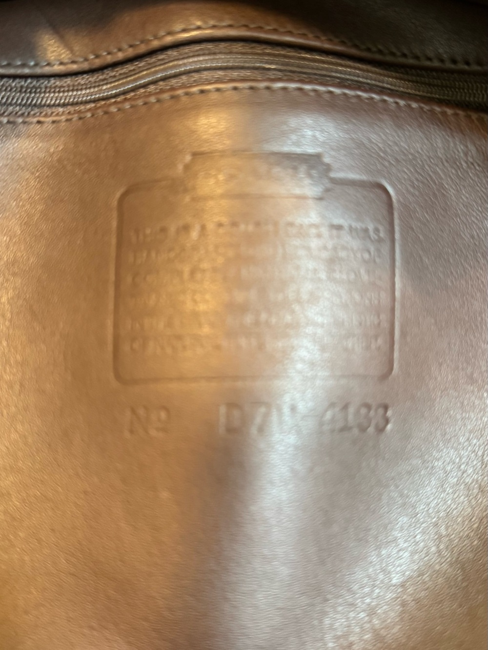 Coach Vintage 90’s Waverly Dark Brown Leather Tote Bag with Brass hardware - Picture 11 of 12